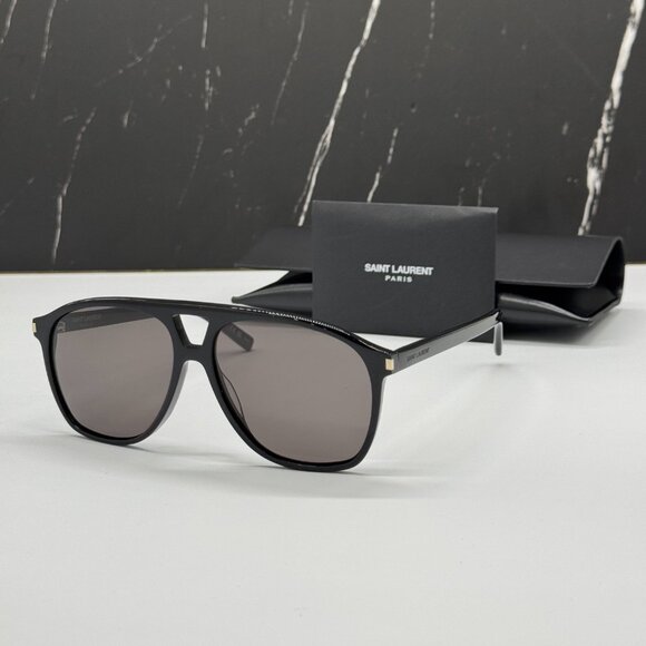 NEW SL596 DUNE 001 SAINT LAURENT BLACK WOMEN SUNGLASSES - Picture 1 of 13